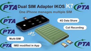 IKOS K7 4G SIM adapter for iPhone  Use 4G LTE Data In Non PTAJV IPHONES 2 Sim Work With 4G 2024 [upl. by Barr]