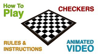 How To Play Checkers  Checkers Rules and Instructions  Learn Rules of Checkers [upl. by Lednor816]