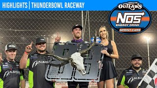 World of Outlaws NOS Energy Drink Sprint Cars  Thunderbowl Raceway  Sept 21 2024  HIGHLIGHTS [upl. by Ellehcsar38]