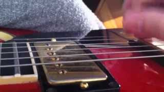 Pinch Harmonics on unamplified electric guitar [upl. by Unhsiv]