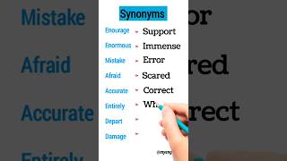 Synonyms in English 👩‍🏫💯✅eslenglish shortsviralshort [upl. by Anitsrihc420]