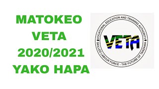 Matokeo Ya Veta 2020Veta results 20202021 NABE CBA results 2020 Matokeo ya Vyou vya ufundi 2020 [upl. by Nolitta61]