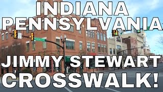 Jimmy Stewart Crosswalk in Indiana Pennsylvania Christmas Day 2011 [upl. by Llejk791]