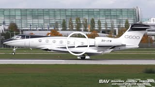 Gulfstream G600  Jet Aviation Flight Services 9HITW  landing at Munich Airport [upl. by Libbie63]