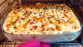 White Sauce Pasta  Creamy Bake Pasta Easy Steps [upl. by Bert757]