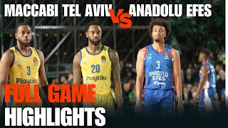 Stanley Johnson Jordan Nwora Jordan Loyd BATTLE Maccabi Tel Aviv vs Anadolu Efes  Full Game [upl. by Araf]