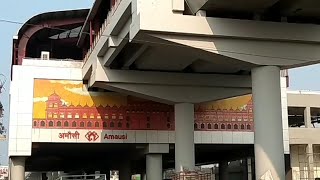 Lucknow Metro Amausi Station  लखनऊ मेट्रो अमौसी स्टेशन [upl. by Laden841]