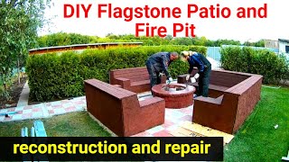 How to Build a DIY Patio and Fire Pit Seating Area [upl. by Ttoille]