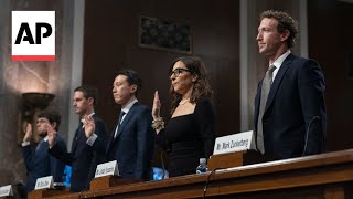 Mark Zuckerberg TikTok other social media CEOs testify at Senate hearing [upl. by Barthel]