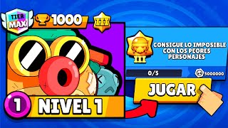 Usé los PEORES Personajes en Brawl Stars y Conseguí lo IMPOSIBLE [upl. by Merritt950]