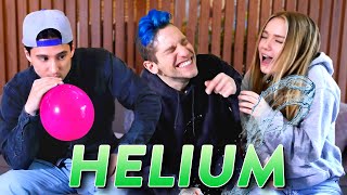 Helium Challenge mit Wasser Bestrafung  Mit Julia Beautx amp Julien Bam [upl. by Sylera]