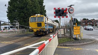 DR test train Sleaford east level crossing 140224 [upl. by Yelekalb]