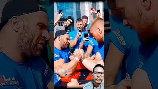 When Artyom Morozov faced Denis Cyplenkov 💪🥶 deniscyplenkov armwrestling shortsvideo armwrestler [upl. by Stinson864]