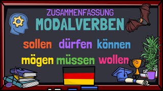 📚 Modalverben Konjugation im Präsens Präteritum Konjuktiv 2  Deutsch Lernen  Learn German [upl. by Buatti767]