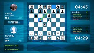 Chess Game Analysis Shr2022  Victah 10 By ChessFriendscom [upl. by Chloras]