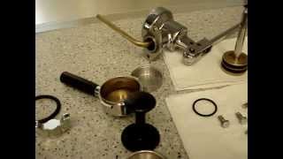 La Pavoni premillenium espresso machine group head gasket rebuild replacement  part 2 of 2 [upl. by Derraj]