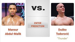 Mansur AbdulMalik VS Dusko Todorovic  UFC Fight Night Preview amp Picks  Pinoy Silent Picks [upl. by Helmut633]