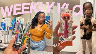 WEEKLY VLOG  WEEKLY MOM THINGS  doing kids hair  dollar tree haul  wfh sahm trucker wife [upl. by Ylrbmik]