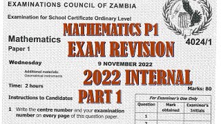 2022 MATHEMATICS PAPER 1 Part 1 [upl. by Magdalena]