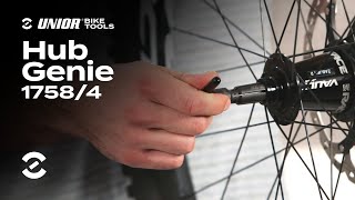 Hub Genie 17584  Product Overview  Unior Bike Tools [upl. by Yliram]