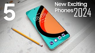 TOP 5 Best New Upcoming Most Exciting Smartphones 2024 — Latest Mobile Phones 2024 [upl. by Willner212]