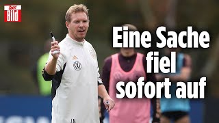 Nationalmannschaft So lief Nagelsmanns erstes DFBTraining [upl. by Sudnac]