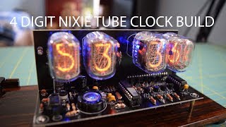 4 Digit IN12 Nixie Tube Clock Build Using 40 eBay kit [upl. by Gosney]