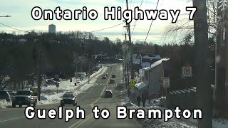 Ontario Highway 7 EB  Guelph to Brampton [upl. by Laertnom]