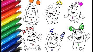 Coloring Pages ODDBODS How to paint with Watercolor Markers  Color Toys for Kids [upl. by Sarazen268]