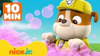 PAW Patrol  ¡Aventuras burbujeantes de PAW Patrol con Rubble 🫧 10 minutos  Nick Jr en Español [upl. by Marfe]