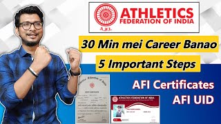 Afi registration kaise kare  athletics federation of india  afi certificate  techmind sports [upl. by Lepley]