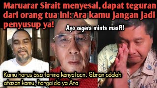 Maruarar kamu harus terbiasa dengan Gibran jangan merasa lebih senioritas ayo minta maaf ke Gibran [upl. by Homans]