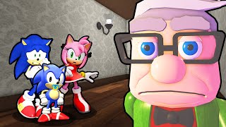 TEAM SONIC VS TEAM GRANDPA ESCAPE IN ROBLOX [upl. by Clemmie]