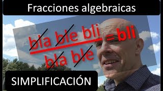 CÓMO SIMPLIFICAR FRACCIONES ALGEBRAICAS [upl. by Bobbie]