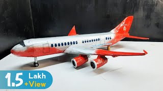 How to Make Airplane From Cardboard  Airplane Cardboard Model cardboardcraft [upl. by Osrock]