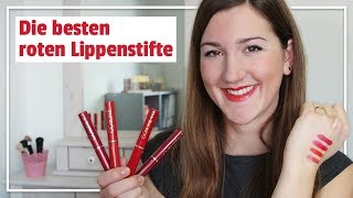 Die besten roten Lippenstifte 💄 für jede Gelegenheit  Lippenstift Swatches 💋 [upl. by Barnaby]