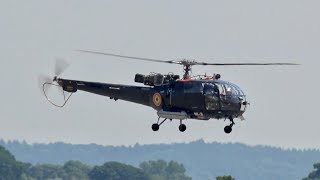 Aerospatiale SA316B Alouette III Belgian NAVY arrival at RNAS Yeovilton Air Day 2018 [upl. by Annhoj721]