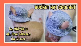 Hat Crochet  BUCKET HAT FOR CATDOG‼️ Easy Crochet Tutorial [upl. by Eanej]