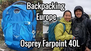 Packing My Osprey Farpoint 40L 2 weeks in Europe Winter [upl. by Ahtenak]