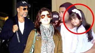 Akshay Kumar With CUTE Daughter Nitara Spotted At Mumbai Airport [upl. by Christie]