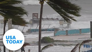 Watch Hurricane Helene approaches Florida  USA TODAY [upl. by Aitselec]