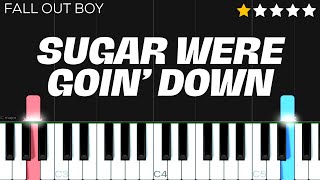 Fall Out Boy  Sugar Were Goin’ Down  EASY Piano Tutorial [upl. by Senaj]