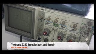 Tektronix ANUSM488 2235 Oscilloscope repair and calibration 3 of 7 [upl. by Refinne]