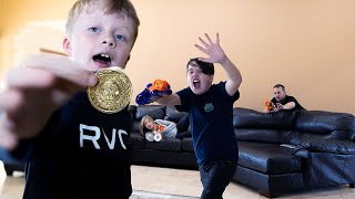 The Coin Heist Ethan and Cole Nerf Battle Vs Parents In Real Life [upl. by Adnopoz947]