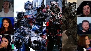 Optimus Prime vs Sentinel Prime amp Megatron  Dark of the Moon  Reaction Mashup  transformers [upl. by Coster42]