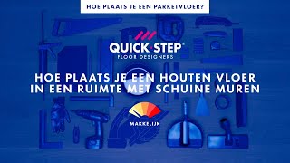 Hoe plaats je een houten vloer in een ruimte met schuine muren  QuickSteptutorial [upl. by Amihsat136]