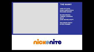 Nick at Nite closing credits staff The Nanny V5 without closing logos [upl. by Kceb262]