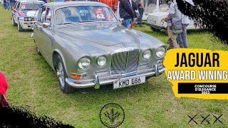 Classic Victory Dr Kevit Desais Jaguar 420 Triumphs at Concours dElegance Africa [upl. by Acalia]