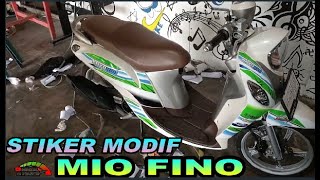 STIKER KEREN YAMAHA MIO FINO VARIASI DAN CARA PEMASANGAN NYA [upl. by Thornie]