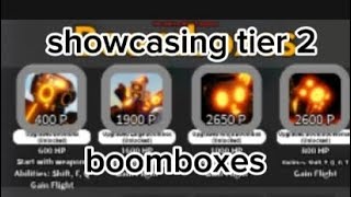 showcasing tier 2 boomboxes roblox Sbsd [upl. by Akema760]